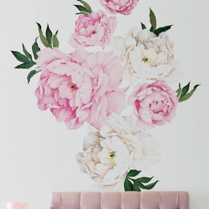 SimpleShapes Peony Flowers Wall Decal Reviews Wayfair